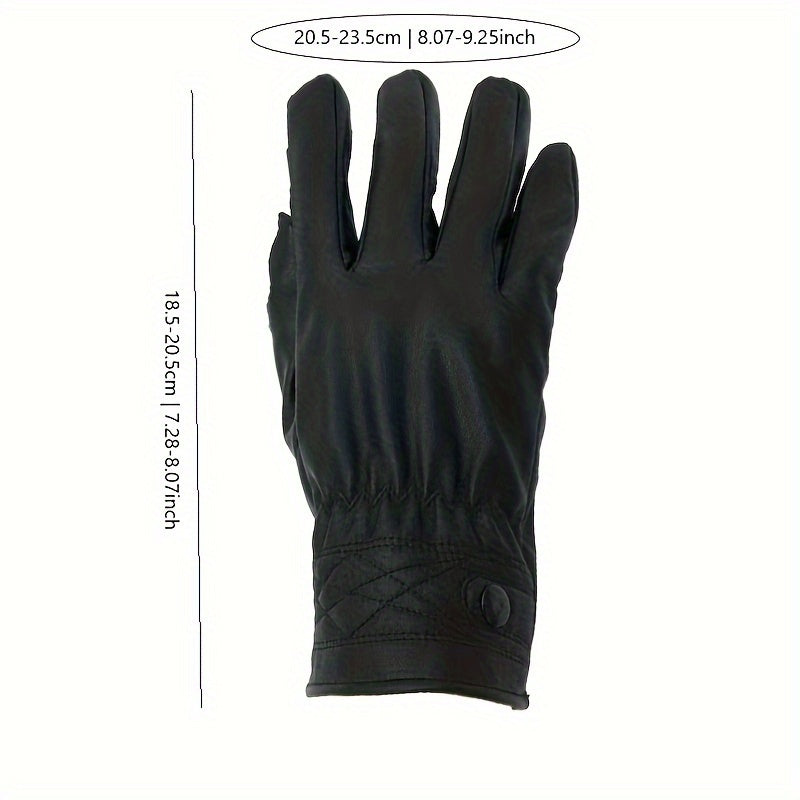 Men's Insulated Touch Screen PU Cycling Gloves