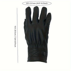 Men's Insulated Touch Screen PU Cycling Gloves