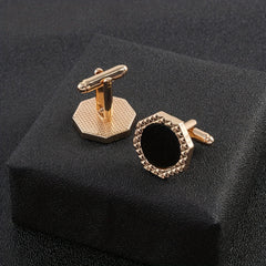 Metal Hexagon Button Cufflinks Shirt Cufflinks Versatile Accessories