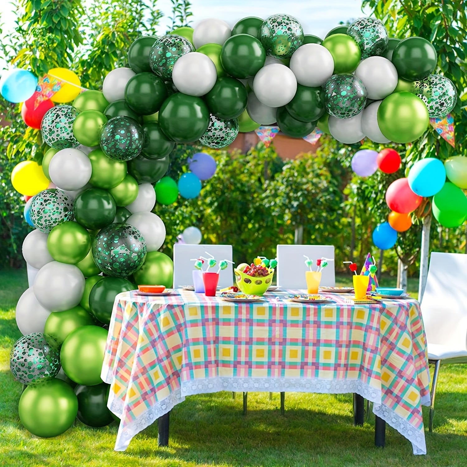 Green Balloon Garland Arch Kit 107Pcs