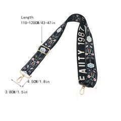 Vintage Pattern Wide Bag Strap Ethnic Replacement Shoulder Bag DIY Adjustable