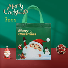 Christmas Tote Bag Santa Claus Pattern Waterproof Handbag