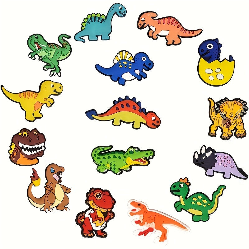 23pcs Dinosaur Shoes Charm PVC Cartoon Shoes Charms DIY Accessories