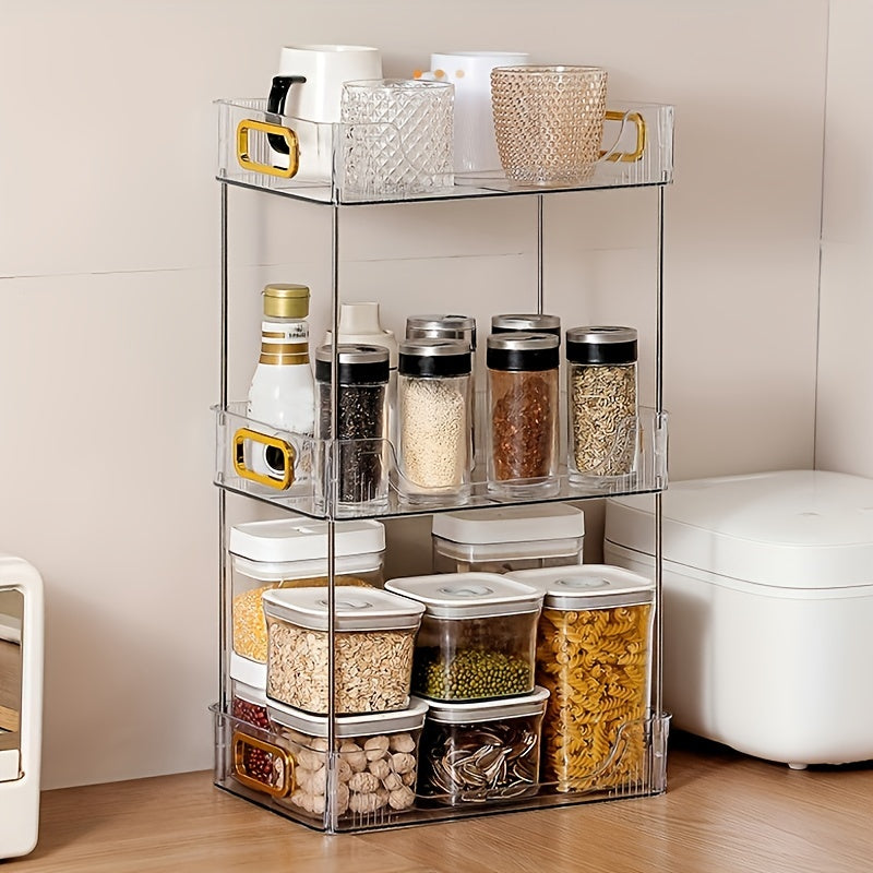 Kitchen Food Storage Rack Shelf Organizer Large Capacity Desktop