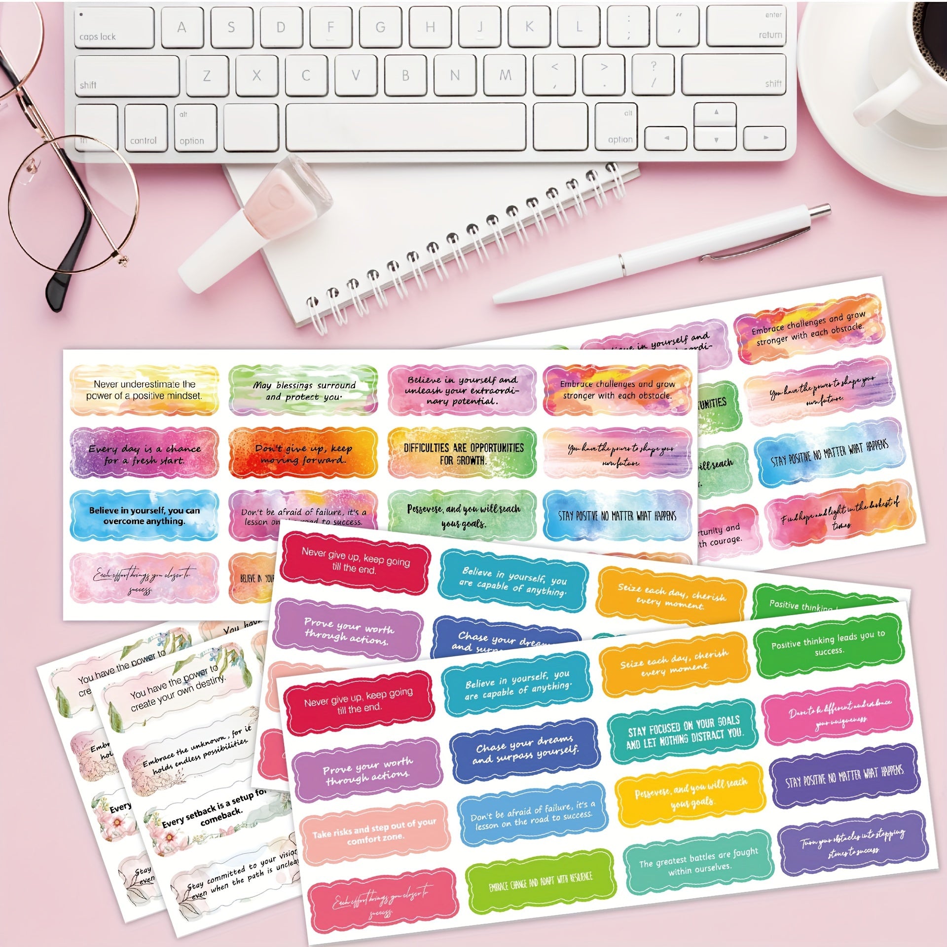 240pcs Encouraging Waterproof English Stickers Gift
