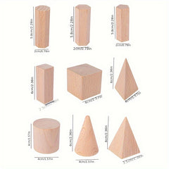 3D Geometry Building Blocks Shape Wooden Toy