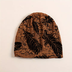 Feather Flower Lace Beanie Elastic Skull Hat Thin Breathable Casual Beanie Soft