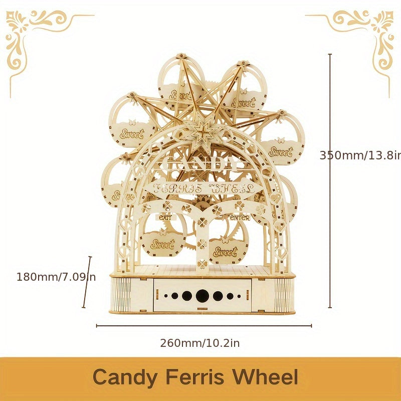 Wooden Gear Puzzle Toy Interactive Rotating Mechanism Functional