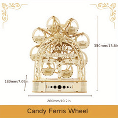 Wooden Gear Puzzle Toy Interactive Rotating Mechanism Functional