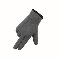 Outdoor Rabbit Velvet Touch Screen Gloves Thick Windproof Warm Gloves