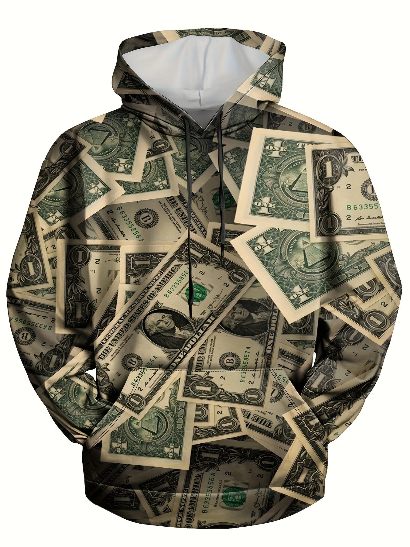 3D Print Money Hoodie for Men
