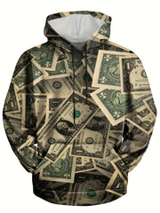 3D Print Money Hoodie for Men