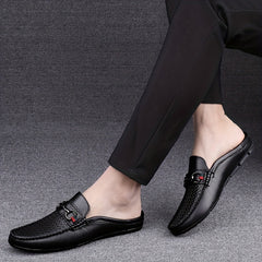 Men's No Tie Lace Slip On Loafers Smart Casual Outdoor Walking Shoes