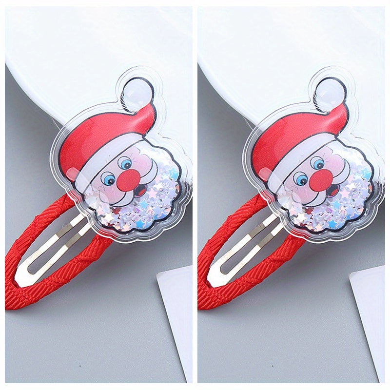 Sequin Christmas Hair Clips Holiday Hair Accessories for Girls