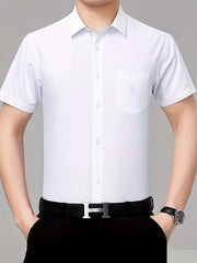 Men s Casual Short Sleeve Shirt With Pocket