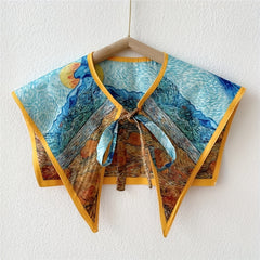 Oil Painting Style Ladies Shawl Casual Outing Shoulder False Collar