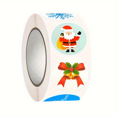 500pcs Christmas Stickers Gift Decoration Labeling Round Seal Stickers