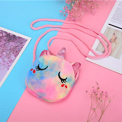 Cartoon Unicorn Coin Purse Wallet Crossbody Bag for Kids