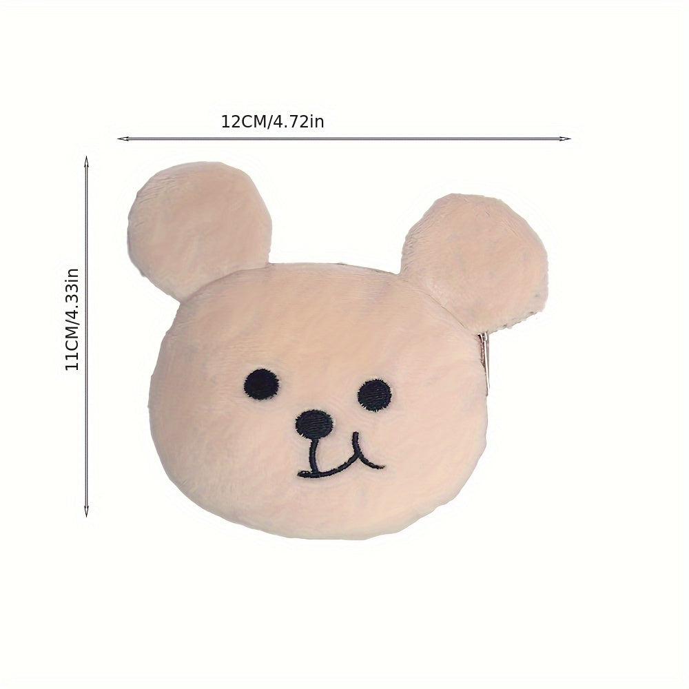 Cartoon Bear Coin Purse Plush Keychain Pendant Storage Bag