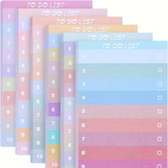 1pc 50 Sheets To Do List Sticky Notes Multicolor Lined Sticky Notes Memo Pad
