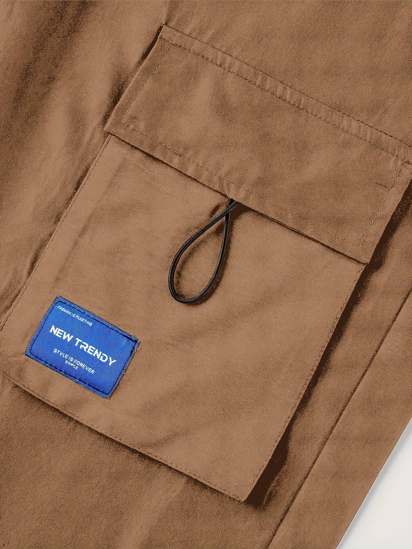 Men's Drawstring Cargo Pants Flap Pocket Jogger Pants