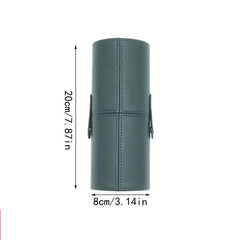 Dark Green Makeup Brush Holder Case Portable Travel Storage Basket