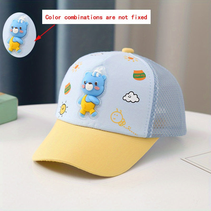 Cartoon Adjustable Sun Protection Baseball Cap for Kids
