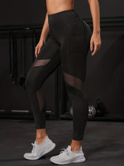 Women's Spliced Mesh Yoga Leggings Tight & Stretchy for Maximum Comfort