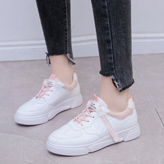 Women's Lightweight Low Top Sneakers - Casual Platform Skate Shoes