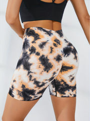 Tie Dye High Waist Yoga Shorts Women's Activewear