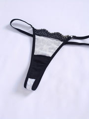 3 Pack Plus Size Sexy Thongs Set Women's Plus Leopard Print Lace G strings