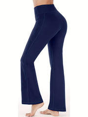 Bootcut Yoga Pants With Pockets For Women High Waist Workout Dress Leggings