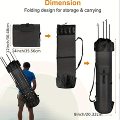 Fishing Rod Case Fishing Pole Carrier Case Fishing Rod & Reel Organizer Bag
