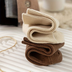 5 Pairs Kids Cotton Thick Warm Socks Embroidered Smiling Face Boys Girls Baby