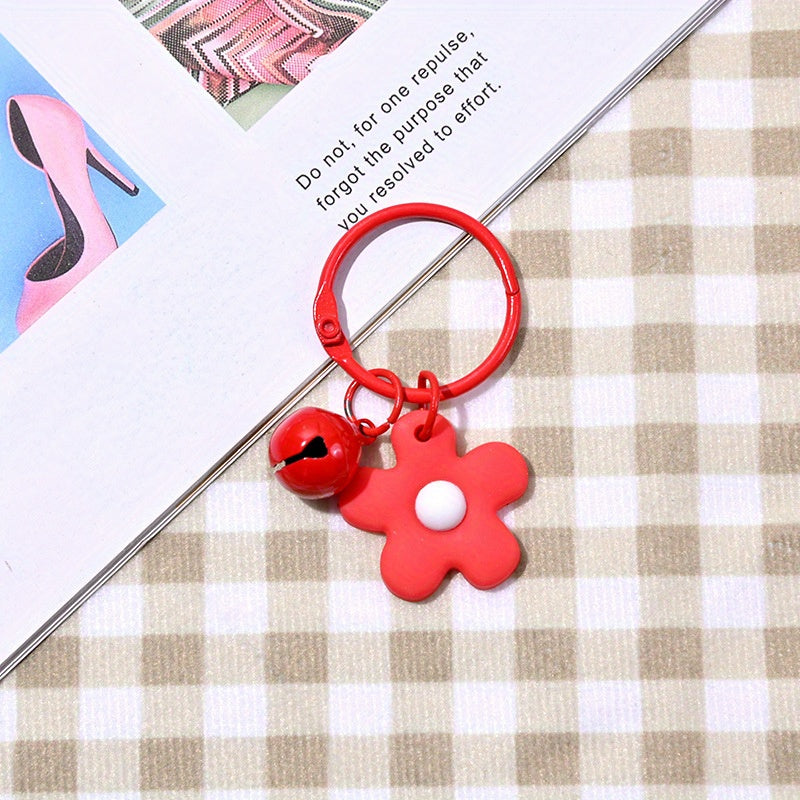 Flower Bell Keychain Bag Charm with Ornament Keyring
