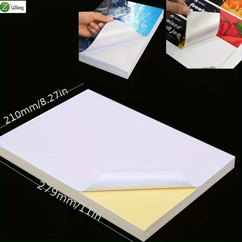 50 A4 Self Adhesive Sticker Labels for Inkjet Printers Matte or Glossy