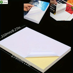 50 A4 Self Adhesive Sticker Labels for Inkjet Printers Matte or Glossy