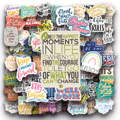 100pcs Inspirational Stickers Pack Positive Vinyl Quote Stickers