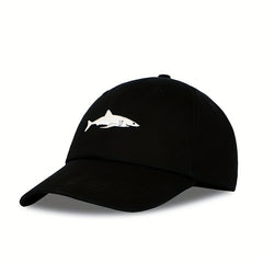 Men's Shark Pattern Washed Baseball Cap Casual Sun Hat