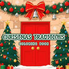 Christmas Adult Coloring Book Santa & Christmas Tree Designs