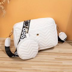 Quilted Crossbody Bag with Coin Purse