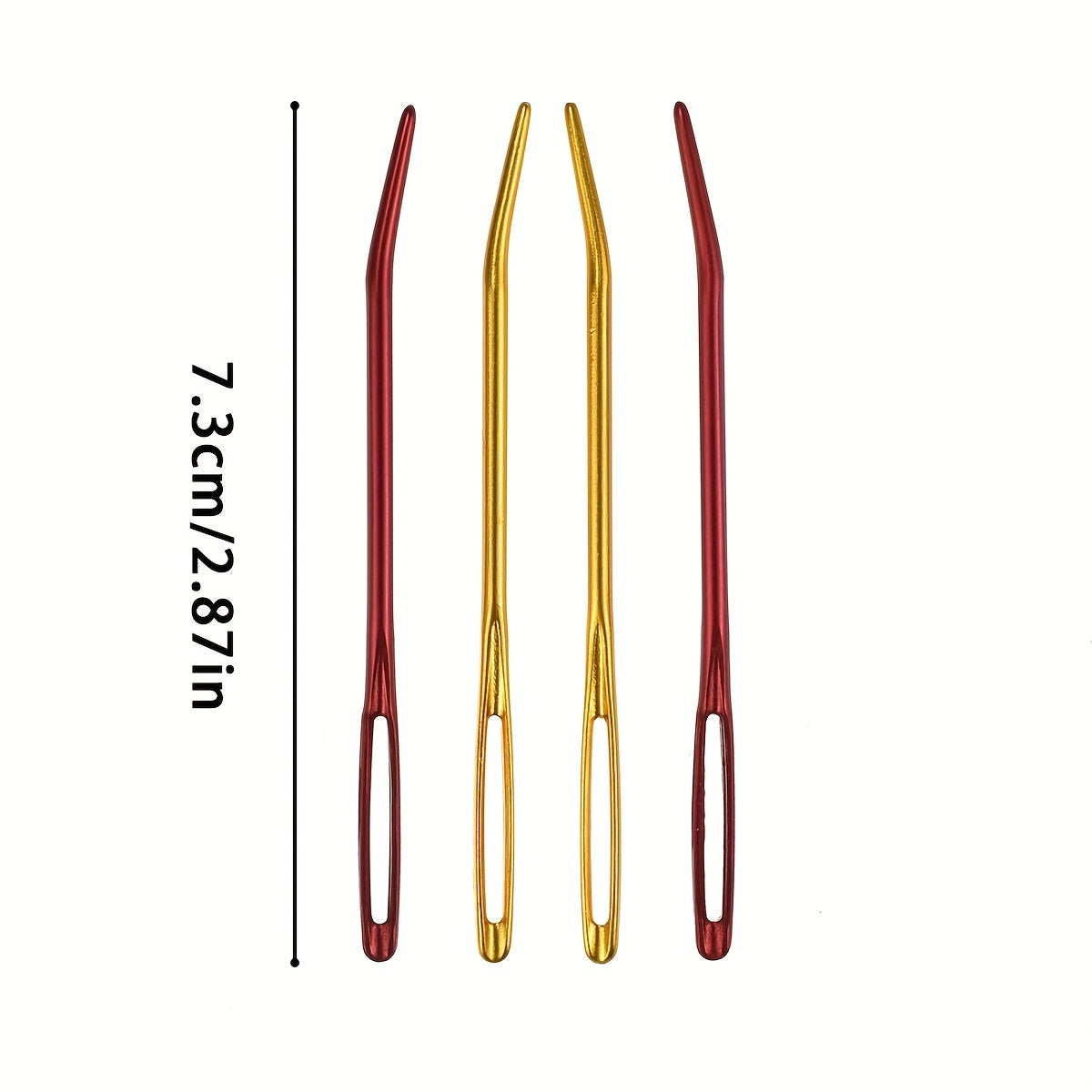 8pcs Colorful Big Eye Yarn Needle Steel Curved Tapestry Needle