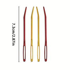 8pcs Colorful Big Eye Yarn Needle Steel Curved Tapestry Needle