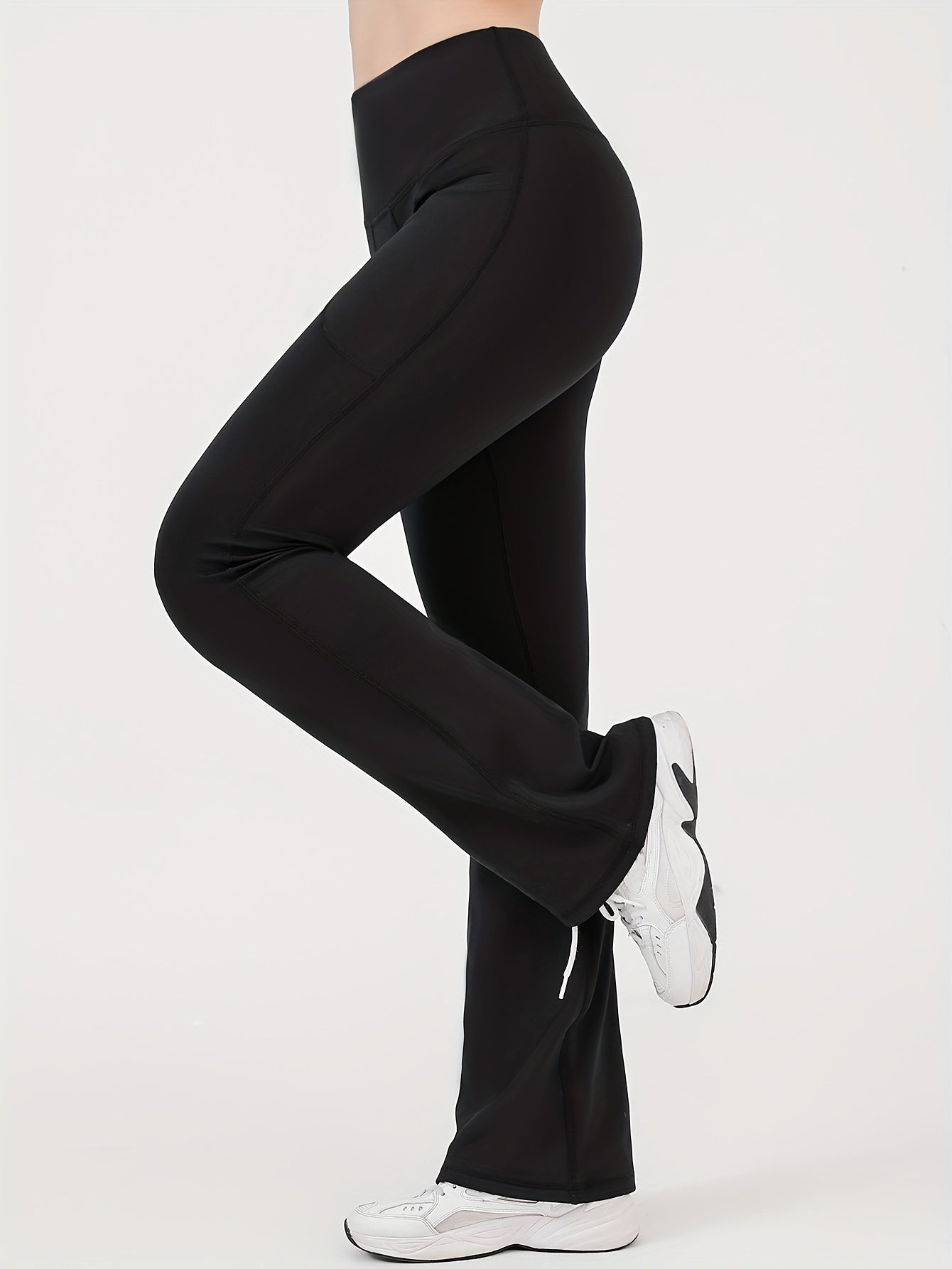 High Waisted Bootcut Leggings With Pockets Flared Yoga Pants
