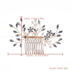 Faux Pearl Crystal Wedding Hair Comb Hair Accessories