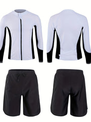 Men's Quick Drying Skinny Fit Diving Suit Long Sleeve Zip Up Wetsuit