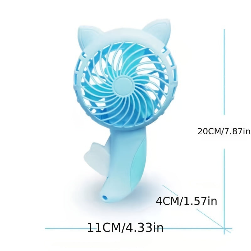 Cartoon Hand Press Small Fan Mini Portable Cooling Fan For Home Office