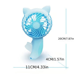 Cartoon Hand Press Small Fan Mini Portable Cooling Fan For Home Office
