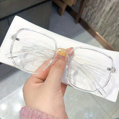 Clear Lens Glasses Oversized Minimalist Anti Light Glasses