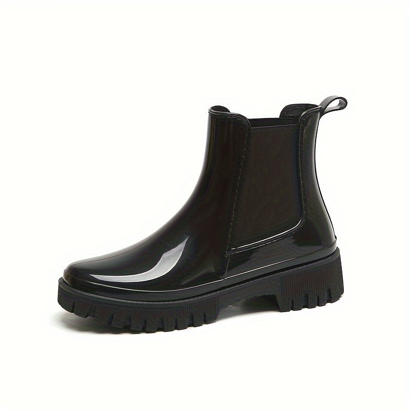 Women's Waterproof Non slip Rain Boots Stylish Comfortable Rubber Medium Top